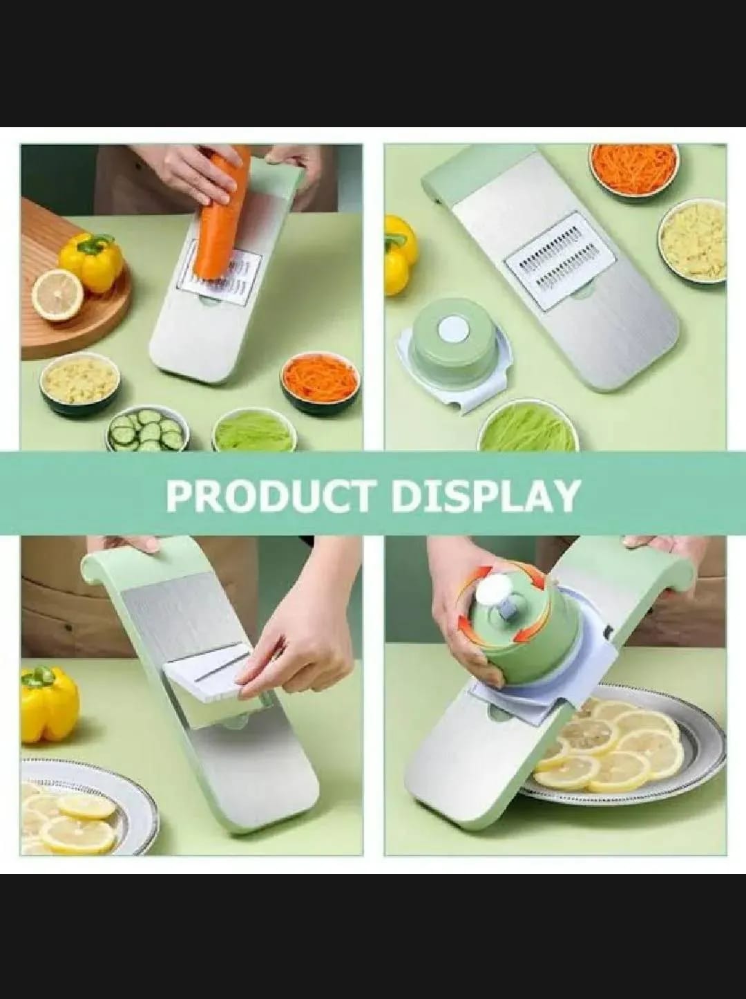 5 in 1 vegetable cutter - Vegetable slicer Salad handheld chopper changeable blades kitchen tool