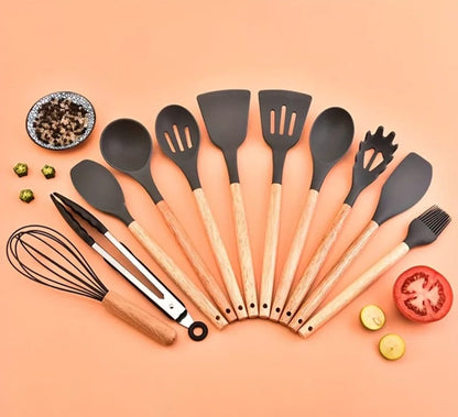 12-Piece Silicone Kitchen Utensils Set