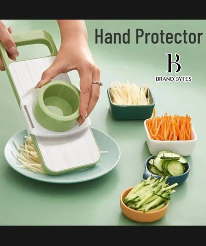 5 in 1 vegetable cutter - Vegetable slicer Salad handheld chopper changeable blades kitchen tool
