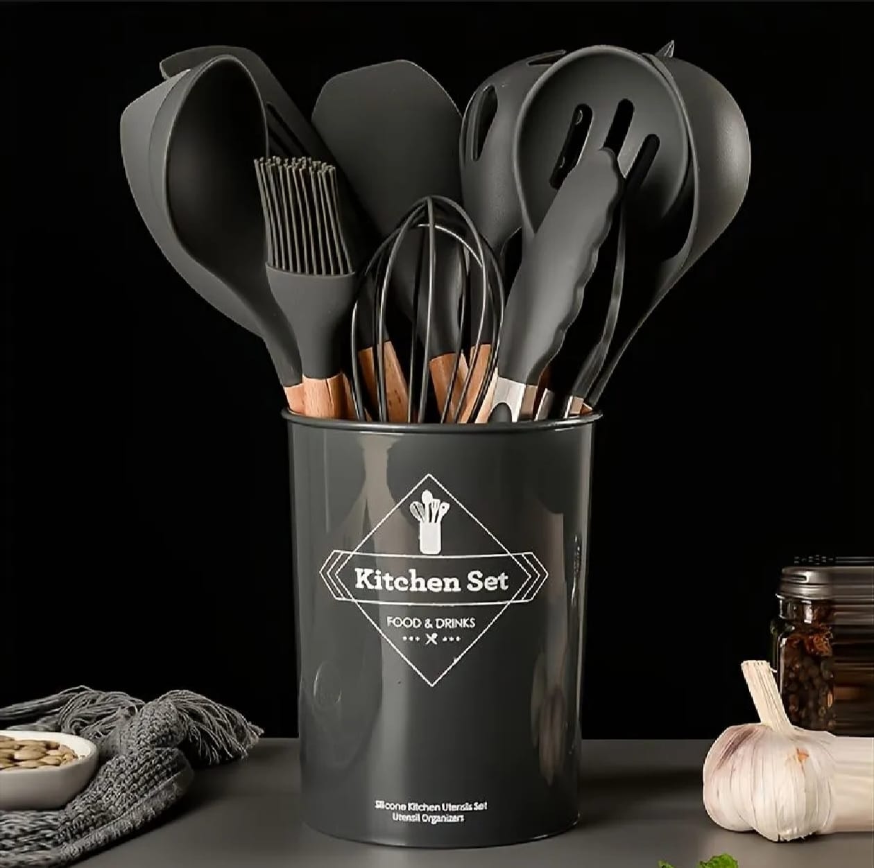 12-Piece Silicone Kitchen Utensils Set