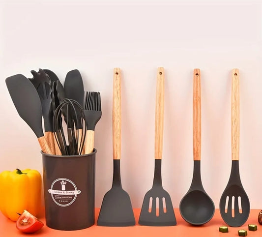 12-Piece Silicone Kitchen Utensils Set