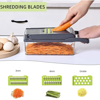 Vegetable Chopper Slicer 16-in-1 with Spice Chopper