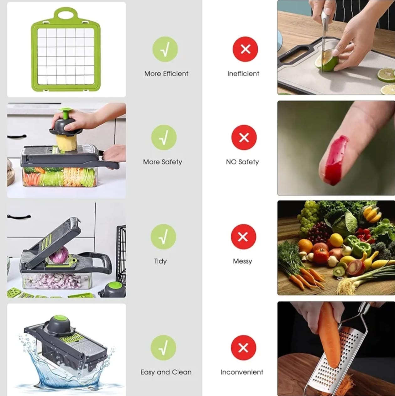 Vegetable Chopper Slicer 16-in-1 with Spice Chopper
