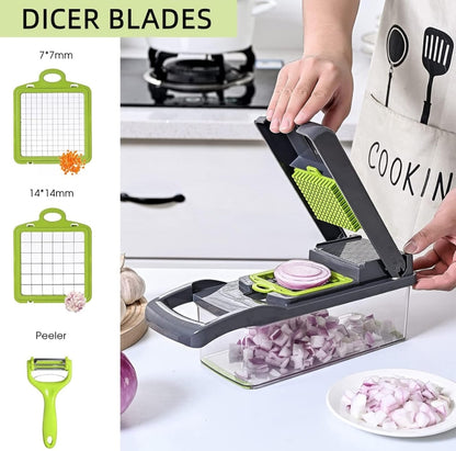 Vegetable Chopper Slicer 16-in-1 with Spice Chopper