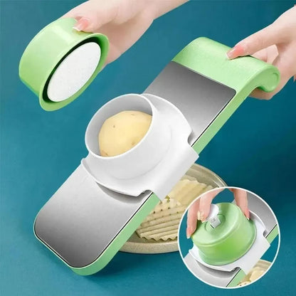 5 in 1 vegetable cutter - Vegetable slicer Salad handheld chopper changeable blades kitchen tool